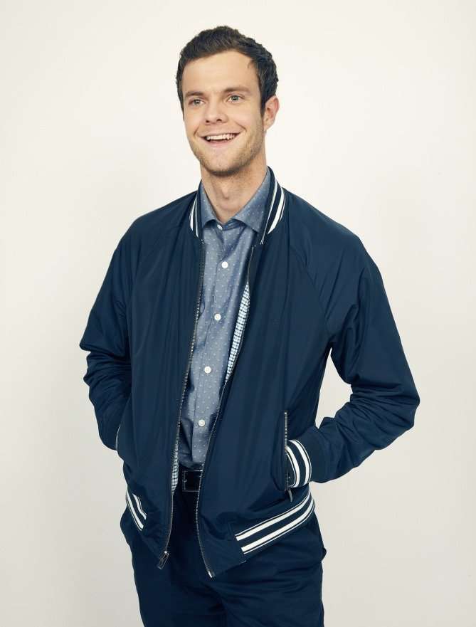 Jack Quaid Varsity Jacket - back view