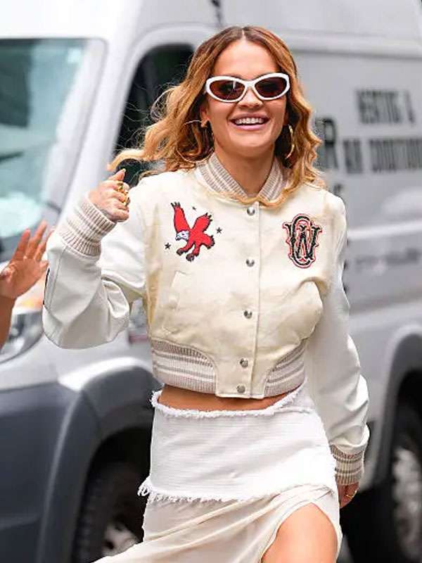 Rita Ora Elvis Duran Show Varsity Jacket - alternate view