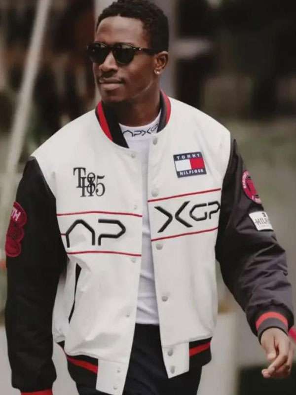 F1 Movie Damson Idris Racing Varsity Jacket - detail view