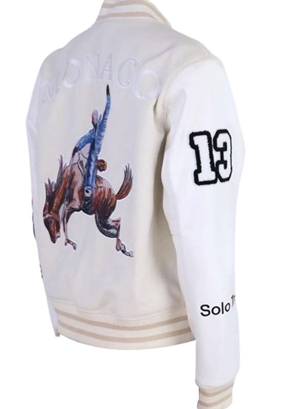Bad Bunny Monaco Varsity Jacket - side view
