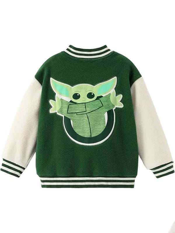 Star Wars the Mandalorian and Grogu Varsity Jacket - back view
