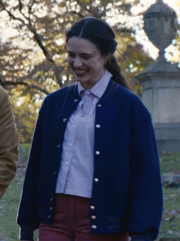 Love of Your Life Margaret Qualley Blue Varsity Jacket