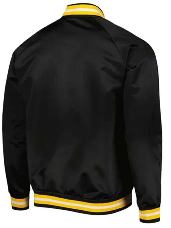 Pittsburgh Penguins Black Varsity Jacket - back view