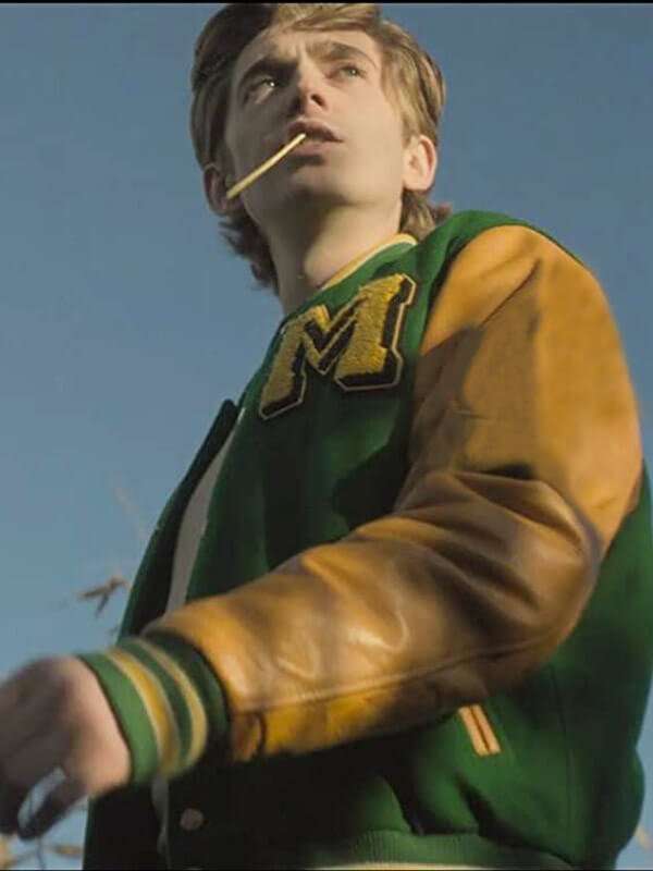Austin Abrams Scary Stories Varsity Jacket - side view