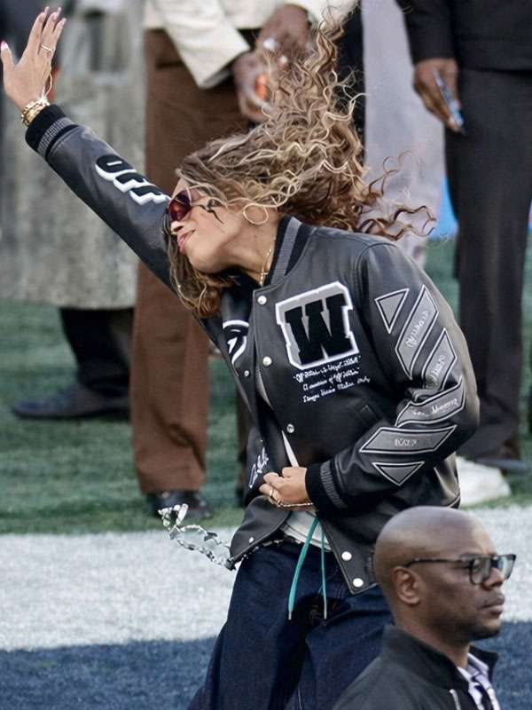 Super Bowl LX Blue Ivy Carter Black Varsity Jacket - alternate view