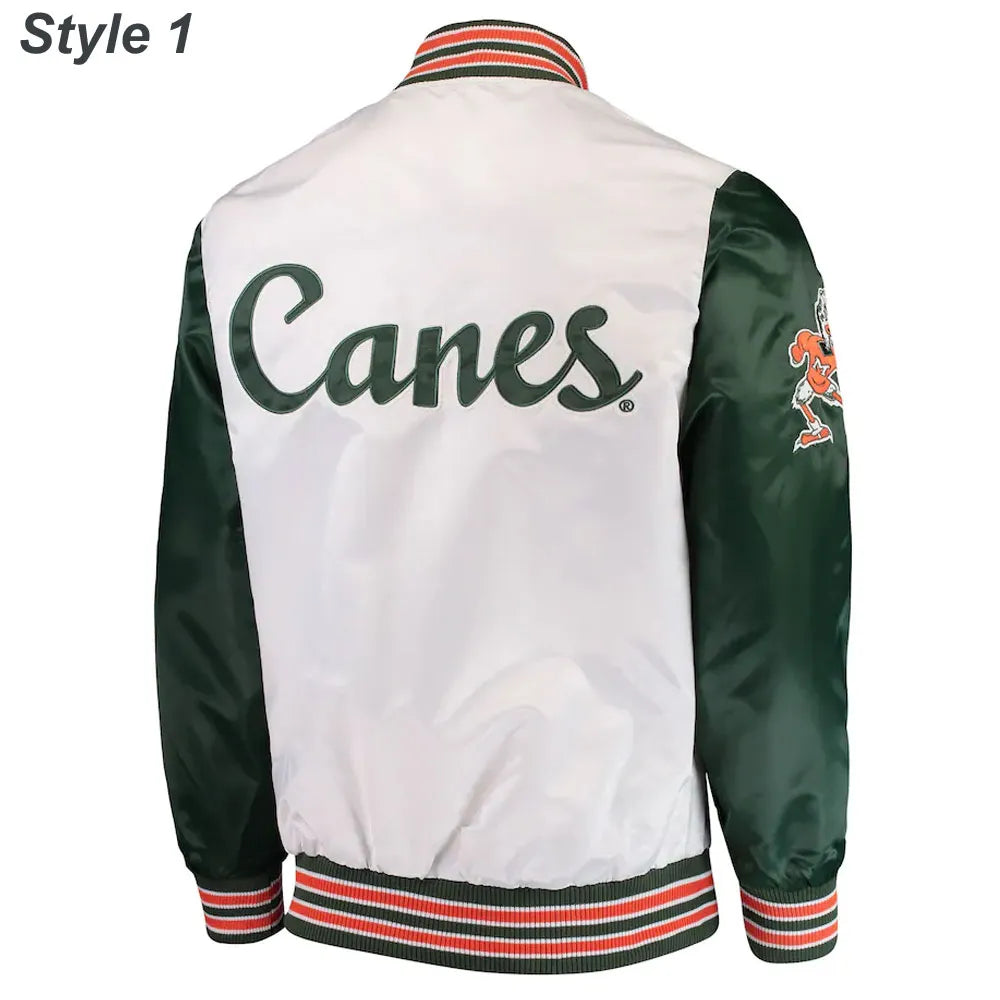 Miami Hurricanes Canes the Rookie Varsity Satin Jacket - alternate view
