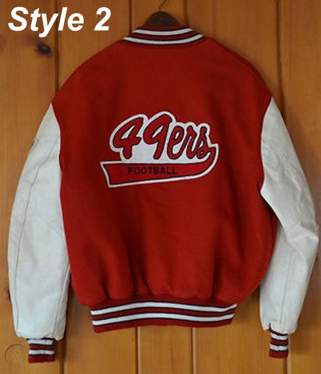 49ers SF Super Bowl Letterman Jacket - alternate view
