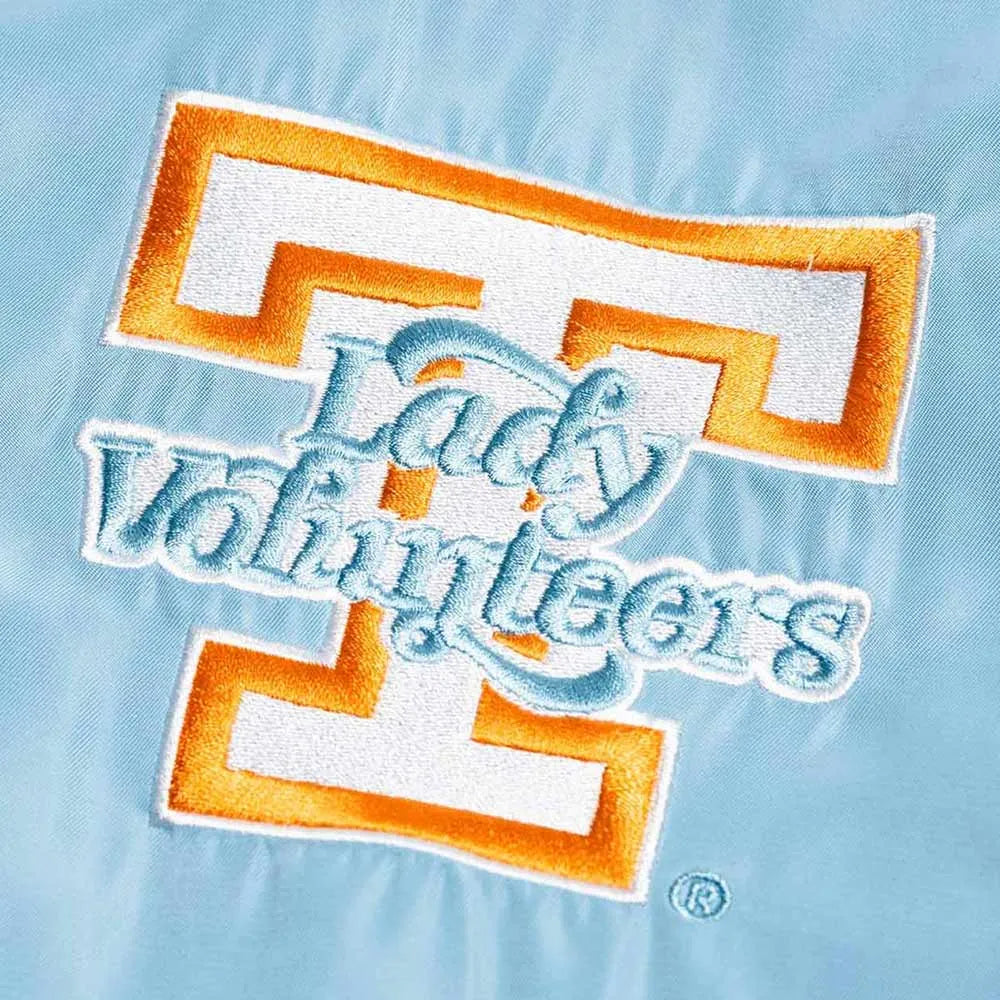 Tennessee Lady Vols Championship Light Blue Satin Jacket - side view