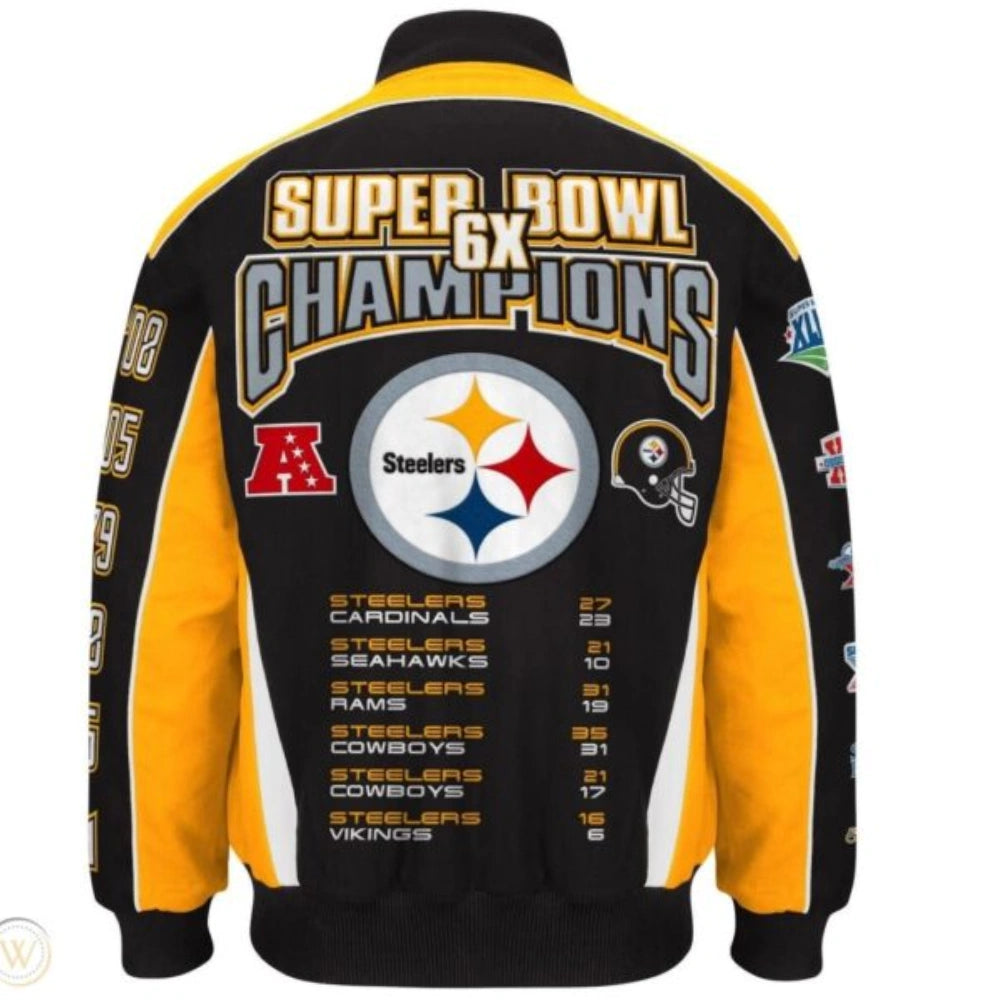 Pittsburgh Steelers Super Bowl Finals Jacket - back view