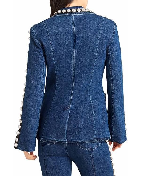 Taraji P. Henson Why Did I Get Married Again Embellished Denim Jacket - back view