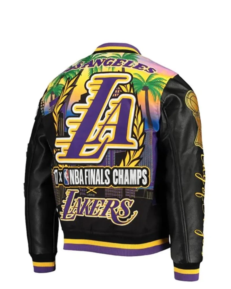 Los Angeles Lakers Remix Varsity Jacket - back view