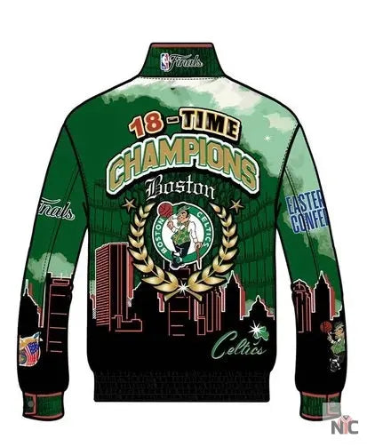 2024 NBA Champion Boston Celtics Full-Snap Jacket Clanton Jacket