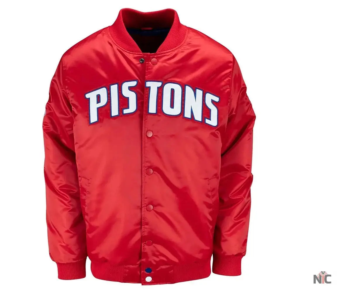 20th Anniversary Detroit Pistons Red Jacket Clanton Jacket