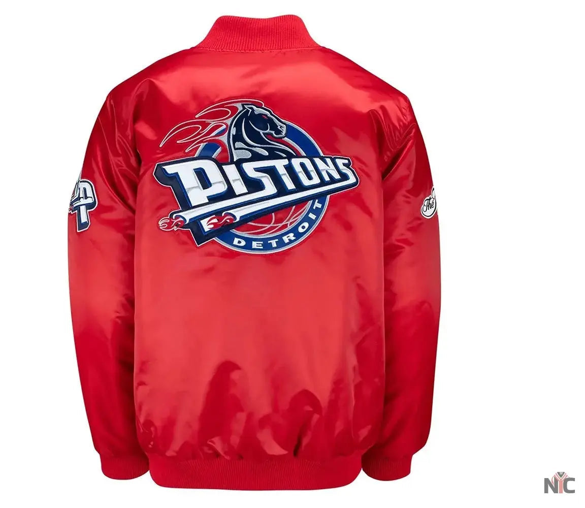 20th Anniversary Detroit Pistons Red Jacket Clanton Jacket