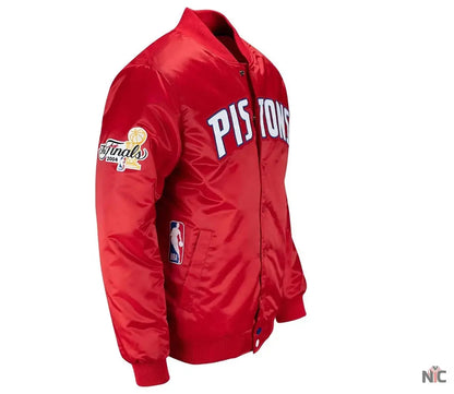 20th Anniversary Detroit Pistons Red Jacket Clanton Jacket