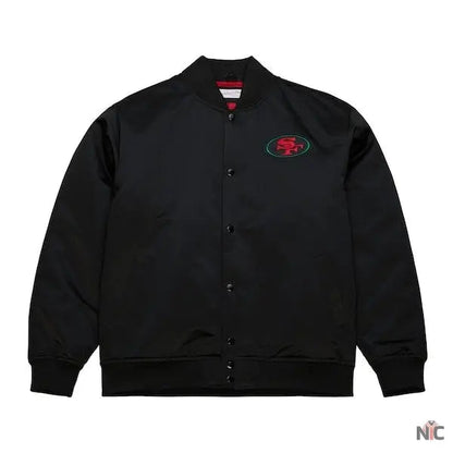 49ers Black Excellence Varsity Jacket Clanton Jacket