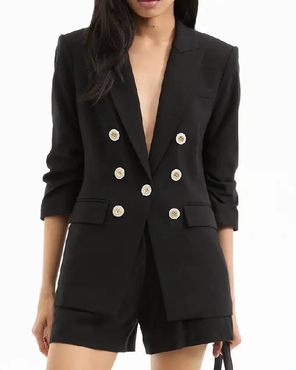 The Today Show 2025 Savannah Guthrie Ruched Sleeve Blazer Clanton Jacket