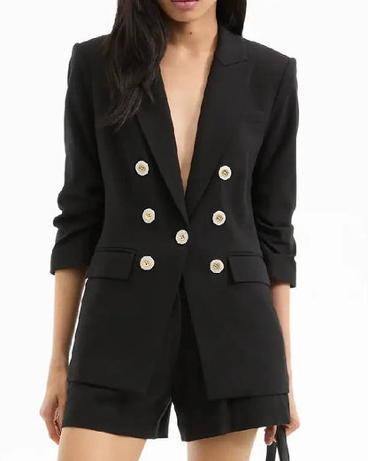 The Today Show 2025 Savannah Guthrie Ruched Sleeve Blazer Clanton Jacket