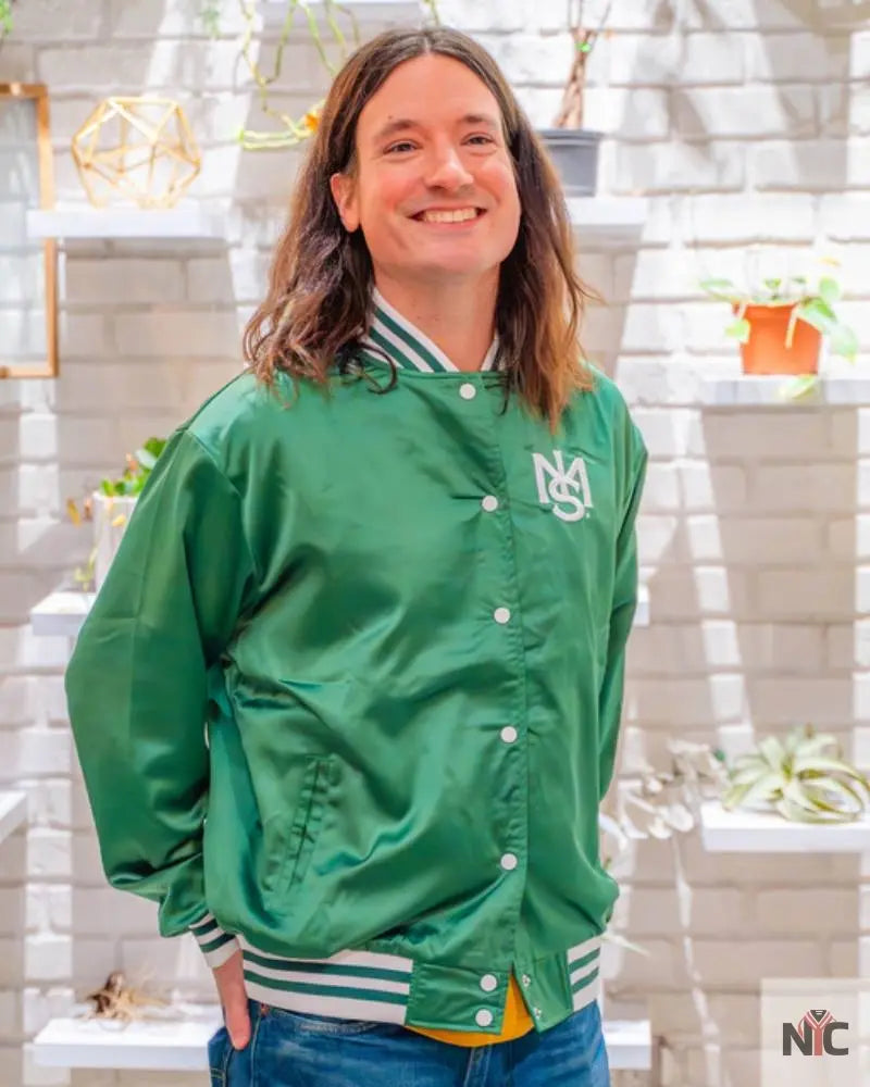500 Speedway Green Bomber Jacket Clanton Jacket
