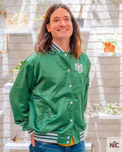 500 Speedway Green Bomber Jacket Clanton Jacket