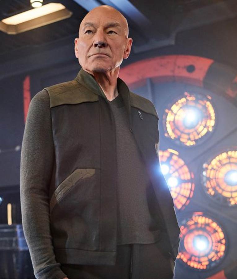 Jean-Luc Picard Star Trek Picard Black Cotton Vest - side view