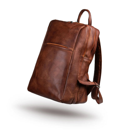 Trekker Leather Backpack – Rugged Elegance for Everyday Adventures TERRY ROGER