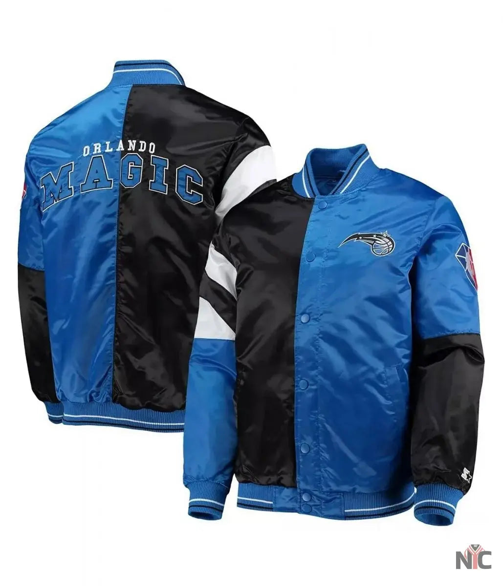 75th Anniversary Orlando Magic Leader Color Block Satin Jacket Clanton Jacket