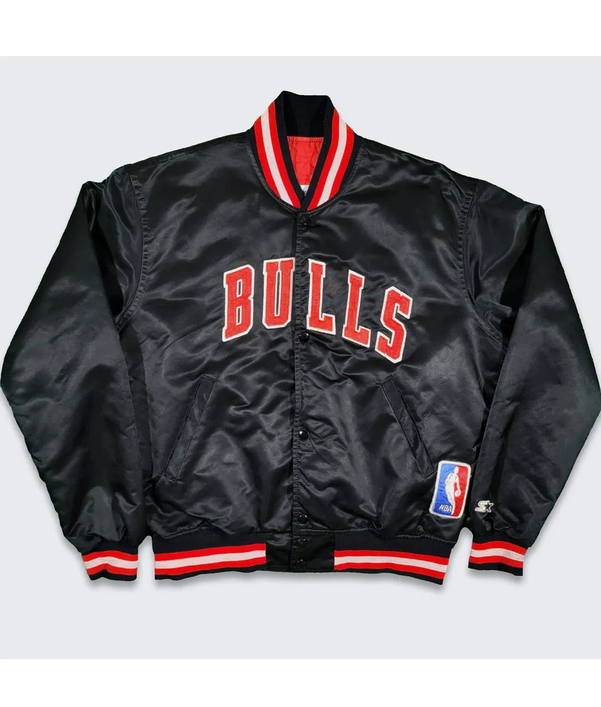 80s Chicago Bulls Black Bomber Jacket