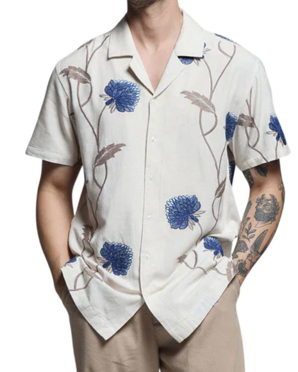 90 Day The Last Resort S03 White Floral Shirt WorthVee