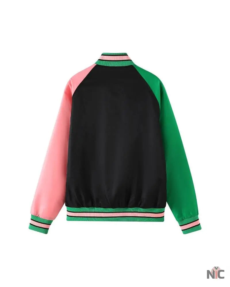 AKA Black Custom Lining Bomber Jacket Clanton Jacket