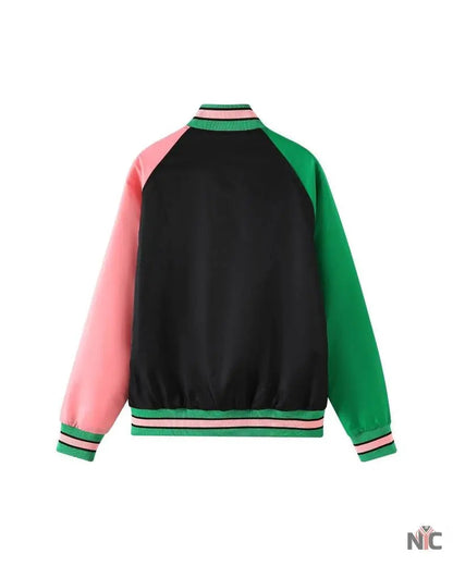 AKA Black Custom Lining Bomber Jacket Clanton Jacket