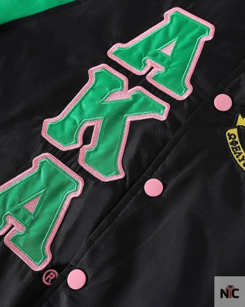 AKA Black Custom Lining Bomber Jacket Clanton Jacket