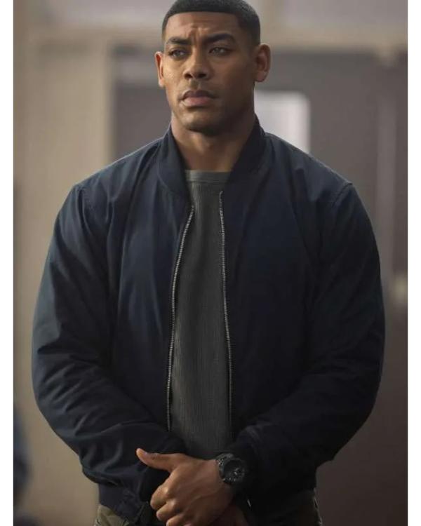Aaron Pierre Lanterns Black Bomber Jacket