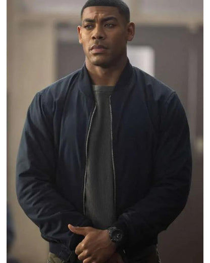 Aaron Pierre Lanterns Black Bomber Jacket
