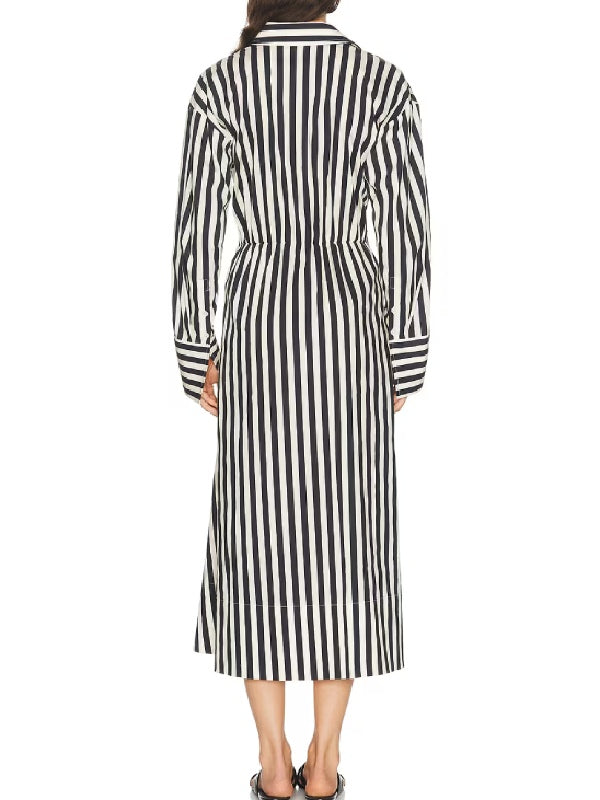 Quinta Brunson Abbott Elementary Season 6 Black & White Striped Dress - detail view