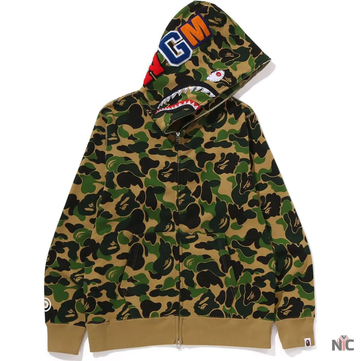 Abc Camo Crystal Stone Shark Full Zip Hoodie Mens Clanton Jacket
