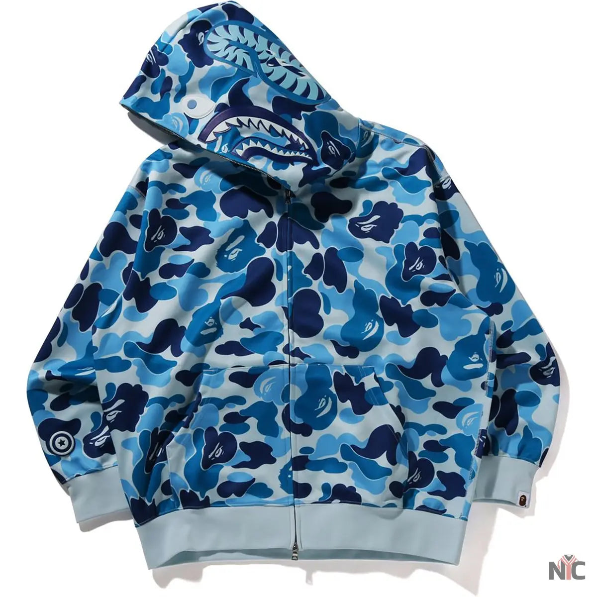 Abc Camo Polyester Relaxed Fit Shark Full Zip Hoodie M Clanton Jacket