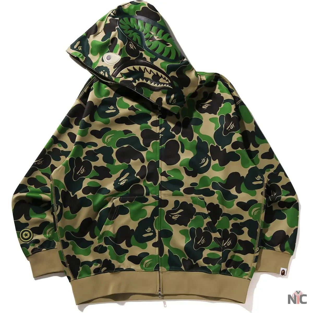 Abc Camo Polyester Relaxed Fit Shark Full Zip Hoodie M Clanton Jacket