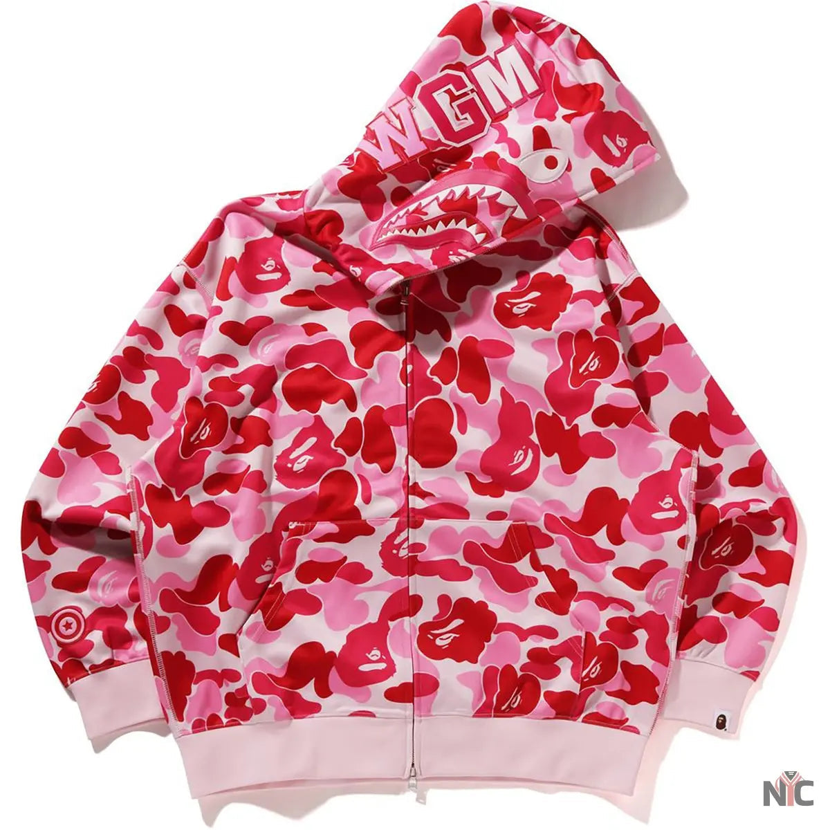 Abc Camo Polyester Relaxed Fit Shark Full Zip Hoodie M Clanton Jacket