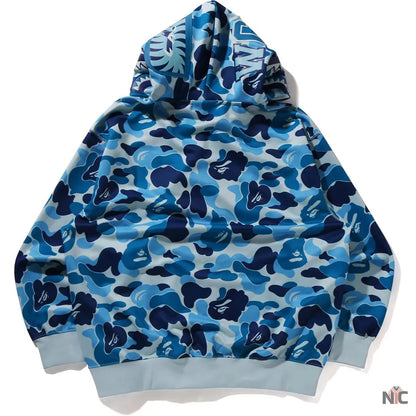 Abc Camo Polyester Relaxed Fit Shark Full Zip Hoodie M Clanton Jacket