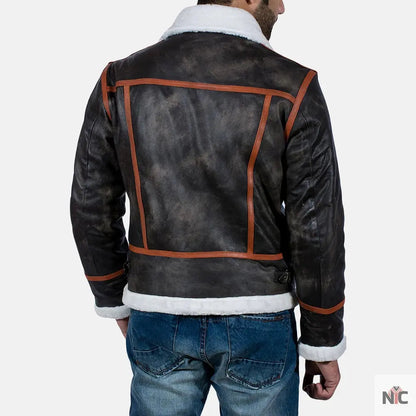 Alpine Brown Fur Leather Jacket Clanton Jacket