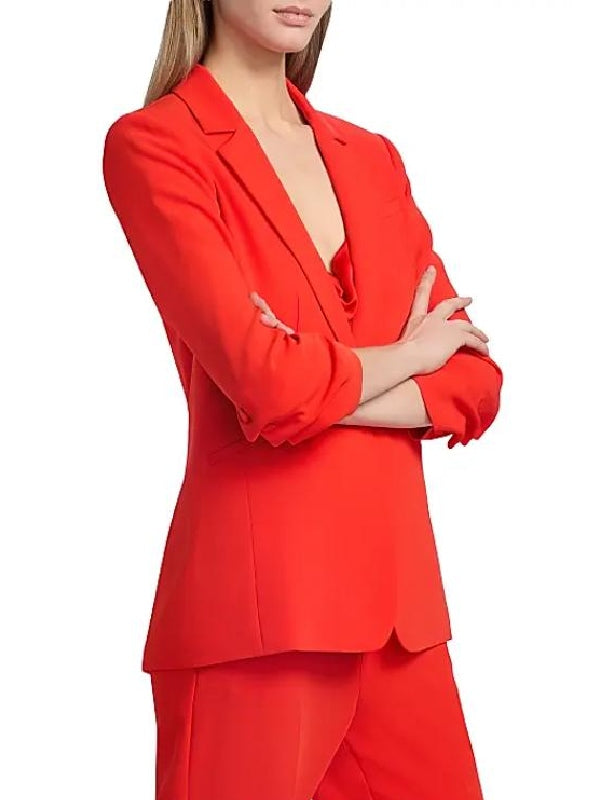 Americas Got Talent S21 Julia Red Ruched Blazer WorthVee