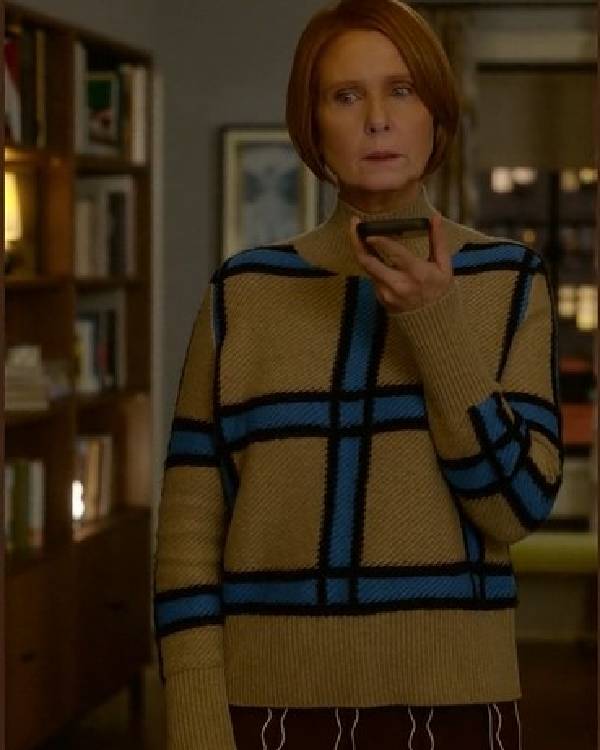 And Just Like That Miranda Hobbs Check Sweater Clanton Jacket