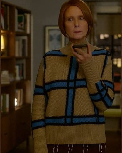And Just Like That Miranda Hobbs Check Sweater Clanton Jacket