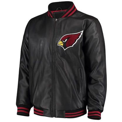 Arizona Cardinals Stiff Arm Varsity Leather Jacket