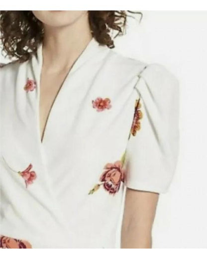 Madison Davenport Sharp Objects Floral Wrap Mini Dress - back view