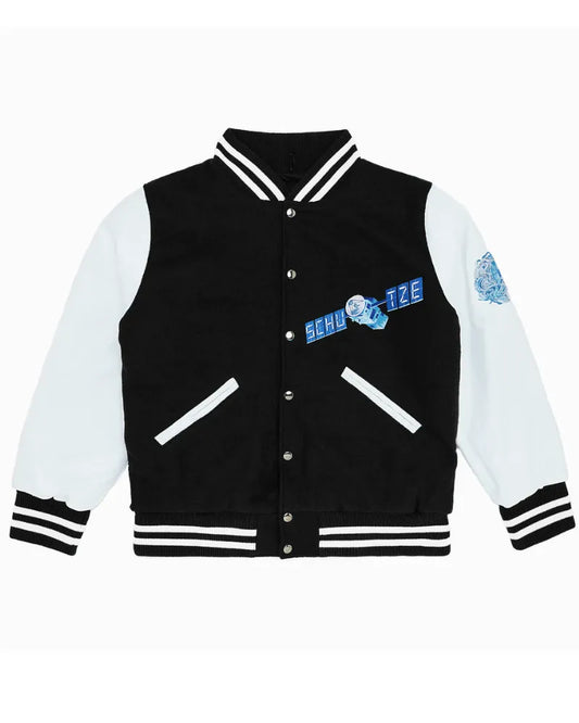 “Asteroids” Varsity Jacket black