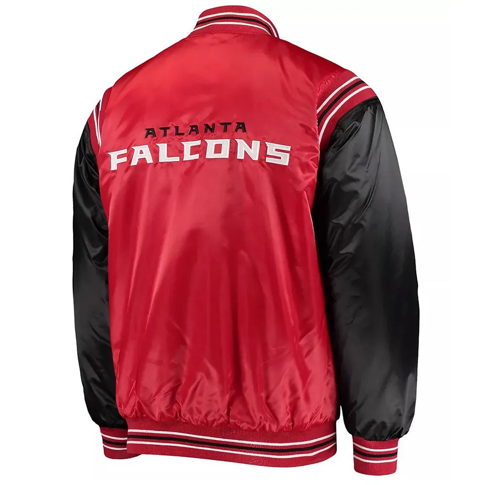 Atlanta Falcons Enforcer Satin Jacket - back view