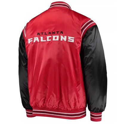 Atlanta Falcons Enforcer Satin Jacket - back view