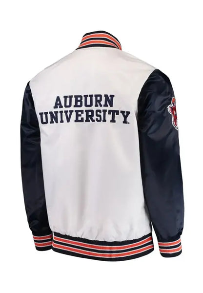 Auburn Tigers the Rookie White Satin Jacket - back view